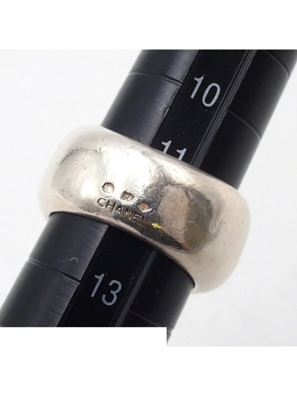 Chanel Ring Silver Logo